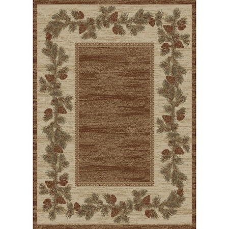 Mayberry Rug 2 ft. 3 in. x 3 ft. 3 in. Hearthside Mountain View Area Rug, Brown HS6708 2X3